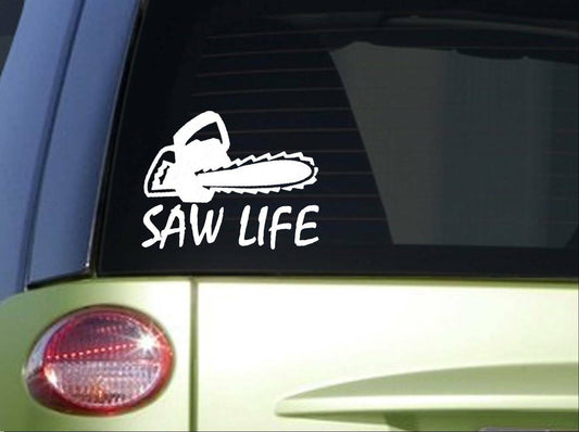 Saw Life Logging Vinyl Decal – 6 Inch