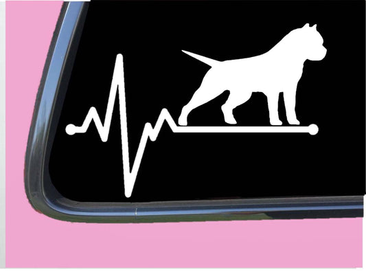 Pitbull Cropped Lifeline Vinyl Decal – 8 Inch