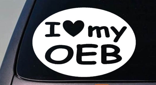 I Love My Olde English Bulldogge Oeb Vinyl Decal – 6 Inch