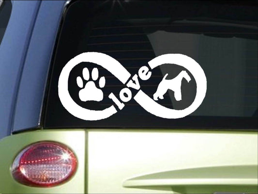 Fox Terrier Infinity Vinyl Decal – 8.5 Inch