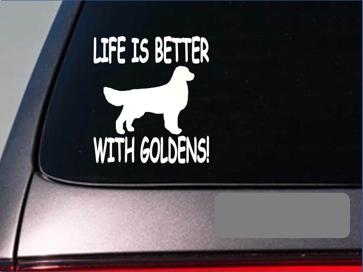 Life Is Better with Golden Retrievers Vinyl Decal