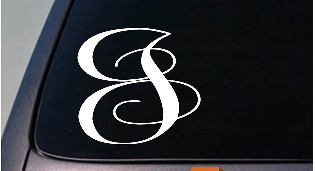 Letter J Monogram Vinyl Decal – 6 Inch