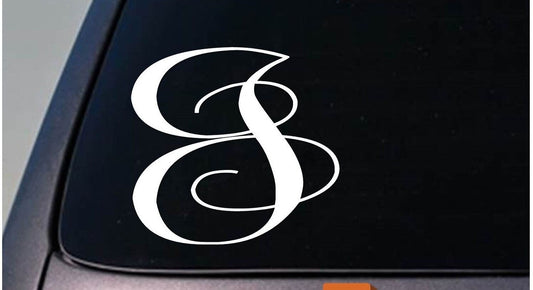 Letter J Monogram Vinyl Decal – 6 Inch
