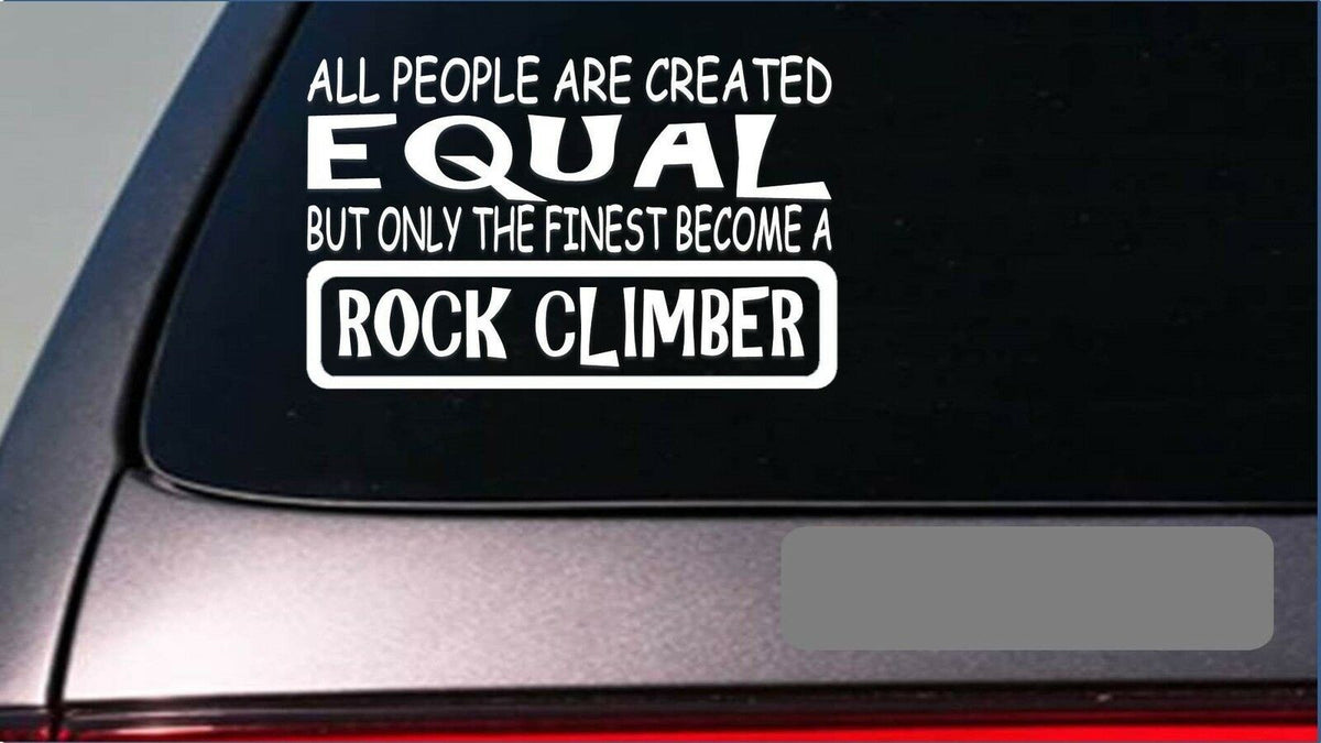 Rock Climber Equal Vinyl Decal – 8 Inch