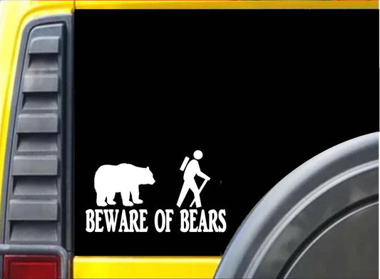 Beware of Bears Vinyl Decal – 8 Inch