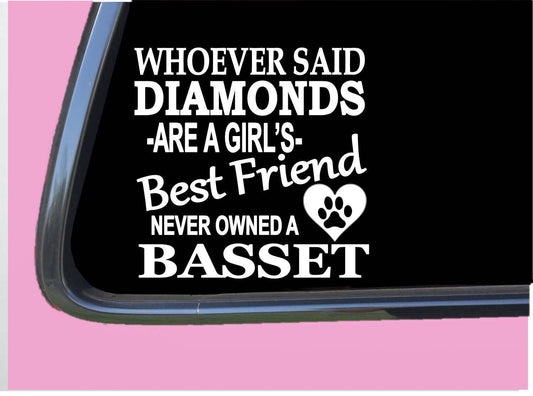 Basset Diamonds Vinyl Decal – 6 Inch