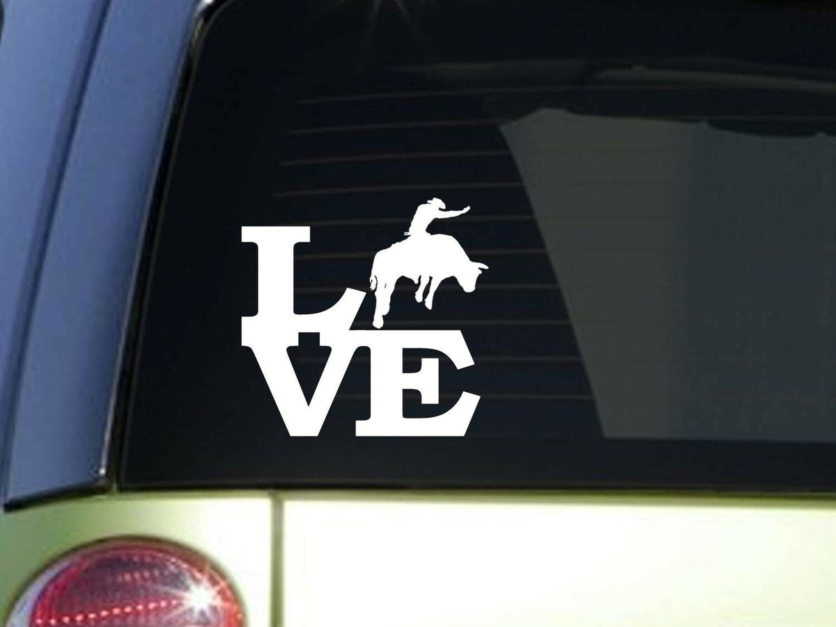 Bullrider Love Vinyl Decal – 6 Inch