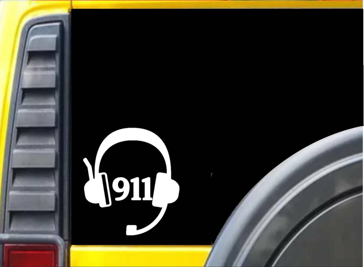 911 Dispatcher Headset Vinyl Decal – 6 Inch