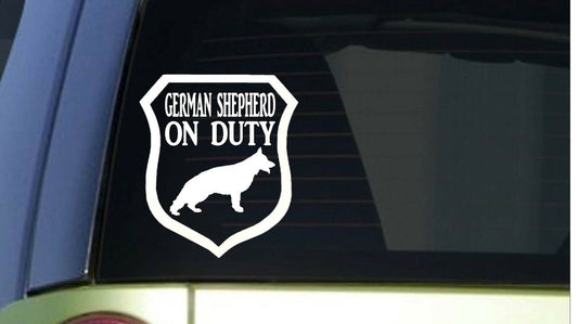 German Shepherd on Duty 6X Vinyl Decal – 6 Inch