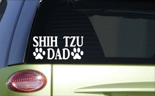 Shih Tzu Dad Vinyl Decal – 8 Inch