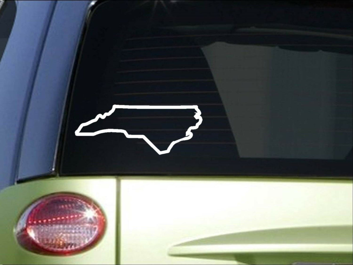 North Carolina State Outline Vinyl Decal – 8 Inch