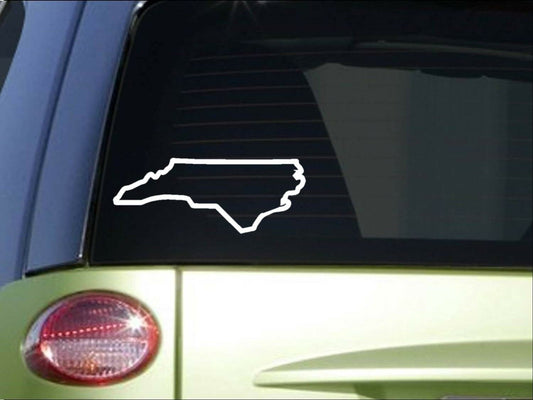 North Carolina State Outline Vinyl Decal – 8 Inch