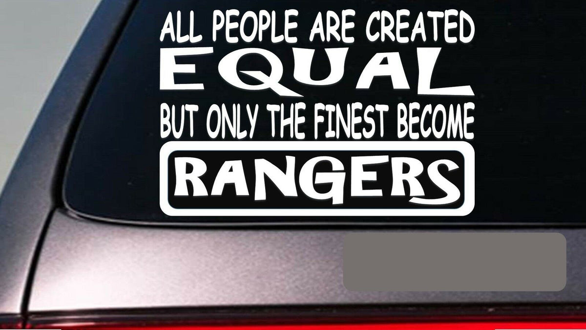 Rangers All People Equal Vinyl Decal – 6 Inch