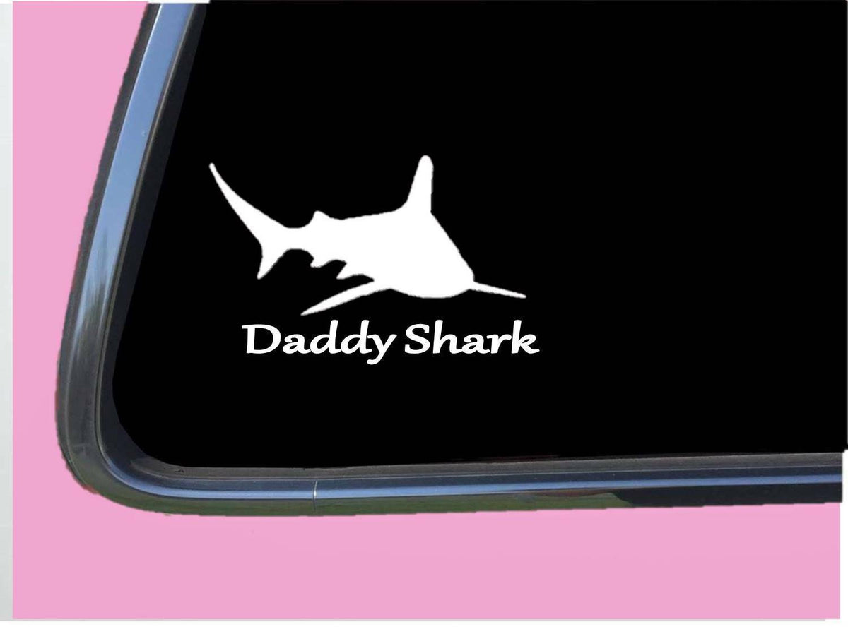 Daddy Shark Vinyl Decal – 8 Inch