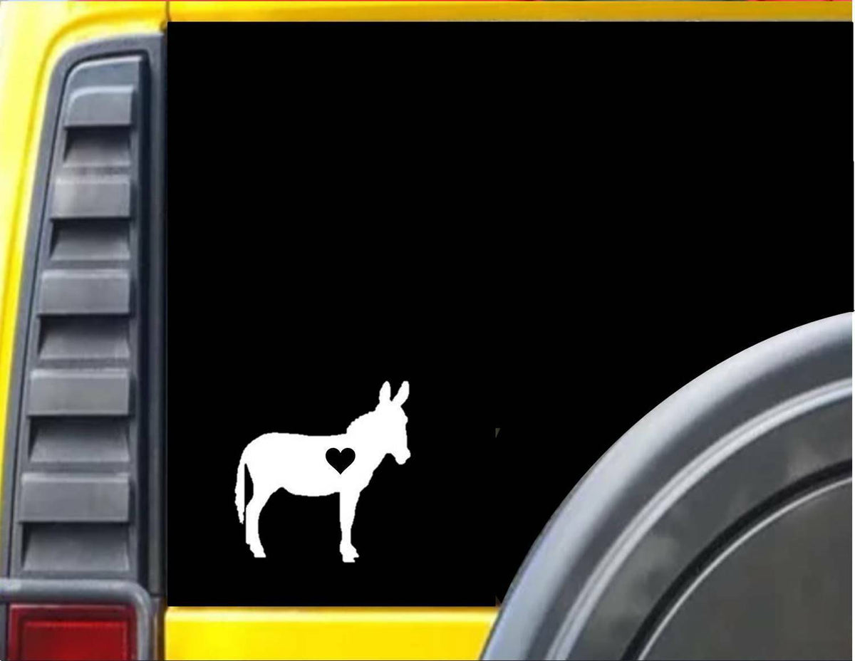 Donkey Little Heart Vinyl Decal