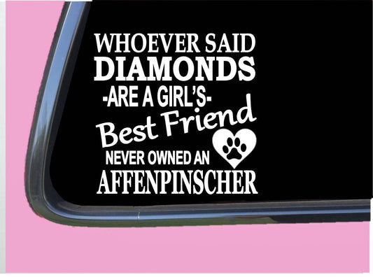 Affenpinscher Diamonds Vinyl Decal – 6 Inch