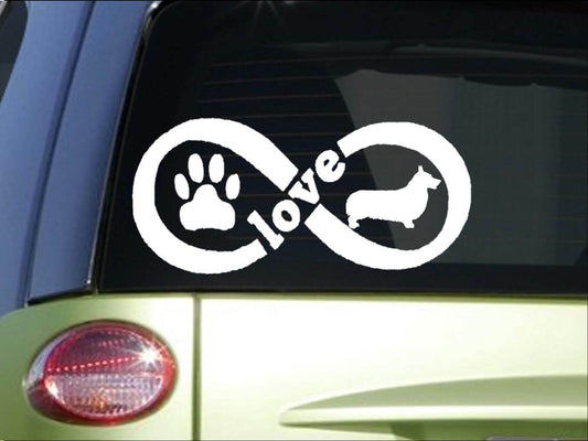 Pembroke Welsh Corgi Infinity Vinyl Decal – 8.5 Inch