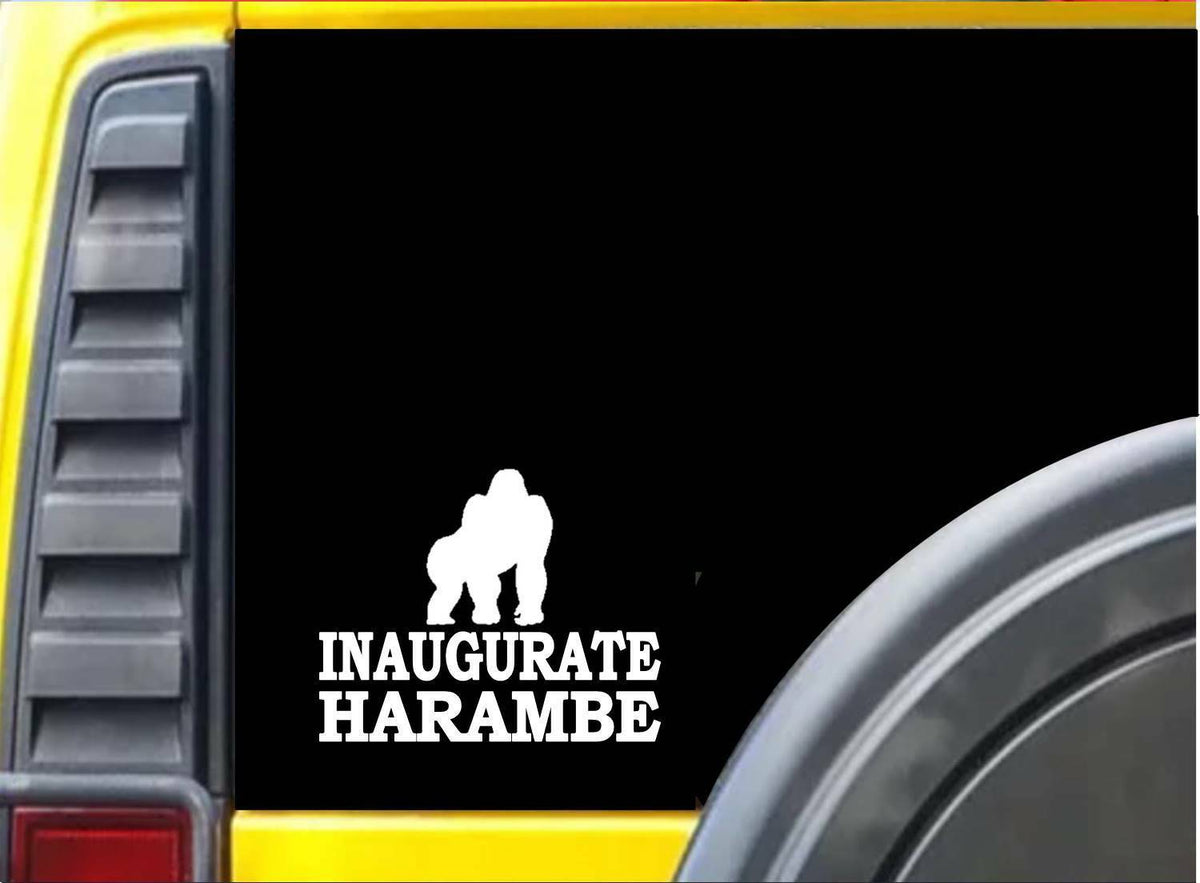 Inaugurate Harambe Gorilla Vinyl Decal – 6 Inch