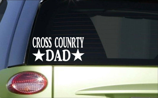 Cross Country Dad Vinyl Decal – 8 Inch