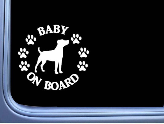 Baby on Board Jack Russell Vinyl Decal – 6 Inch