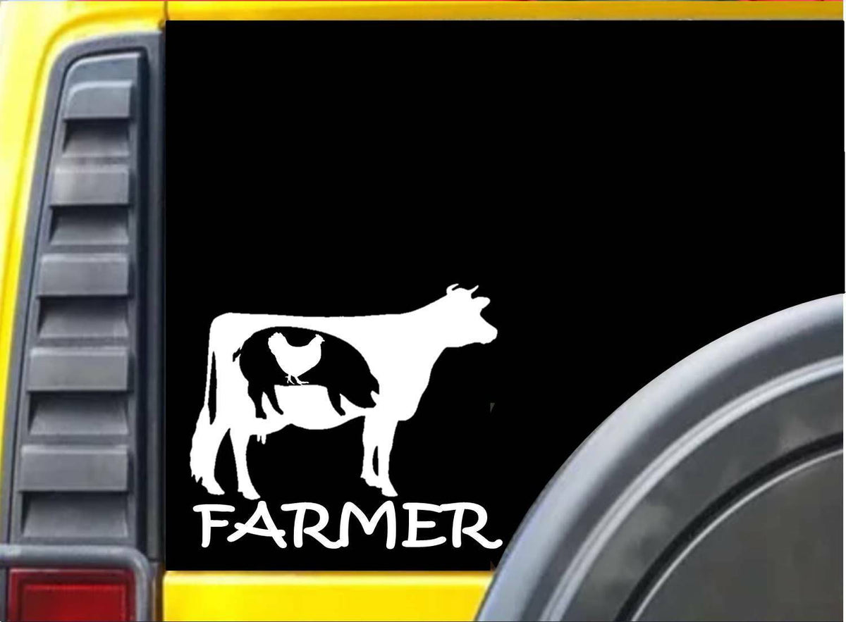 Farmer Animals Vinyl Decal – 6 Inch