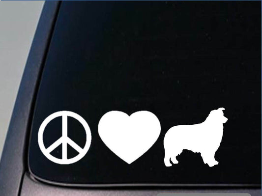 Peace Love Aussie Vinyl Decal – 8 Inch