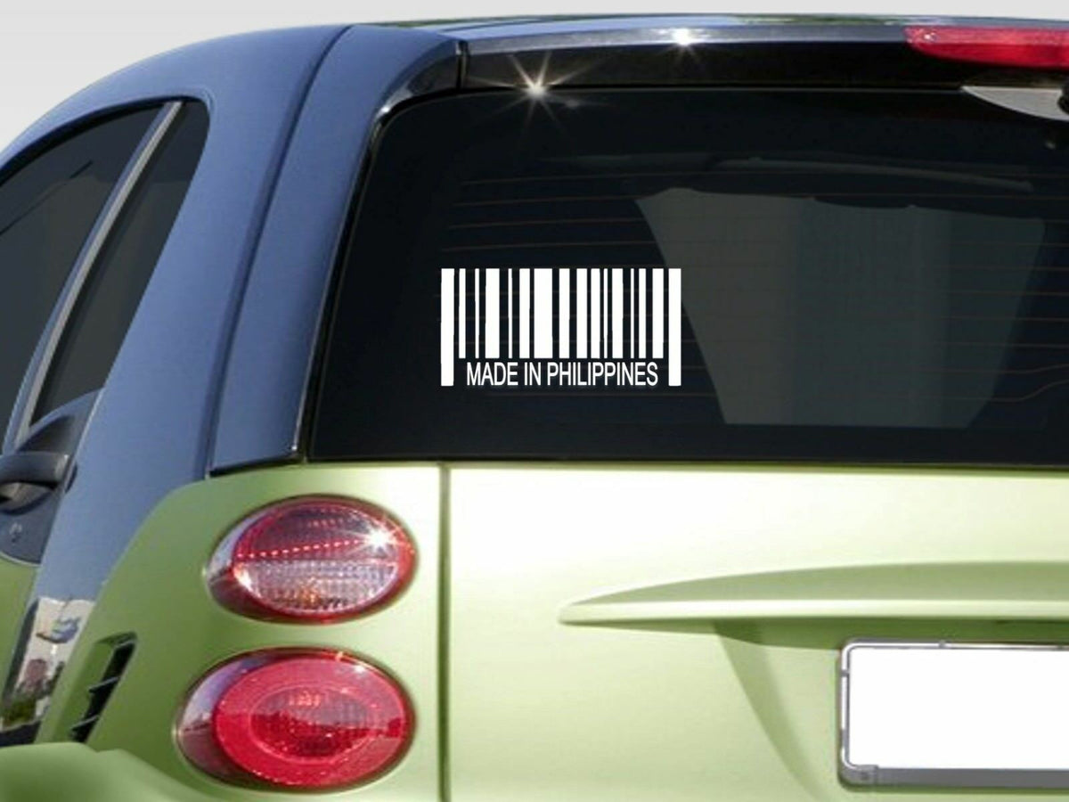 Made in Philippines Barcode Vinyl Decal – 6 Inch