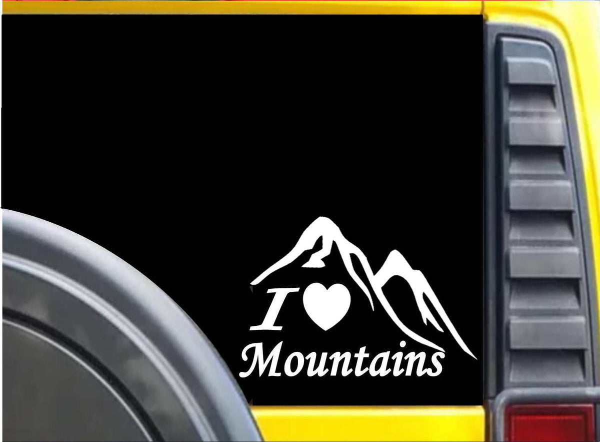 I Love Mts. Vinyl Decal – 6 Inch
