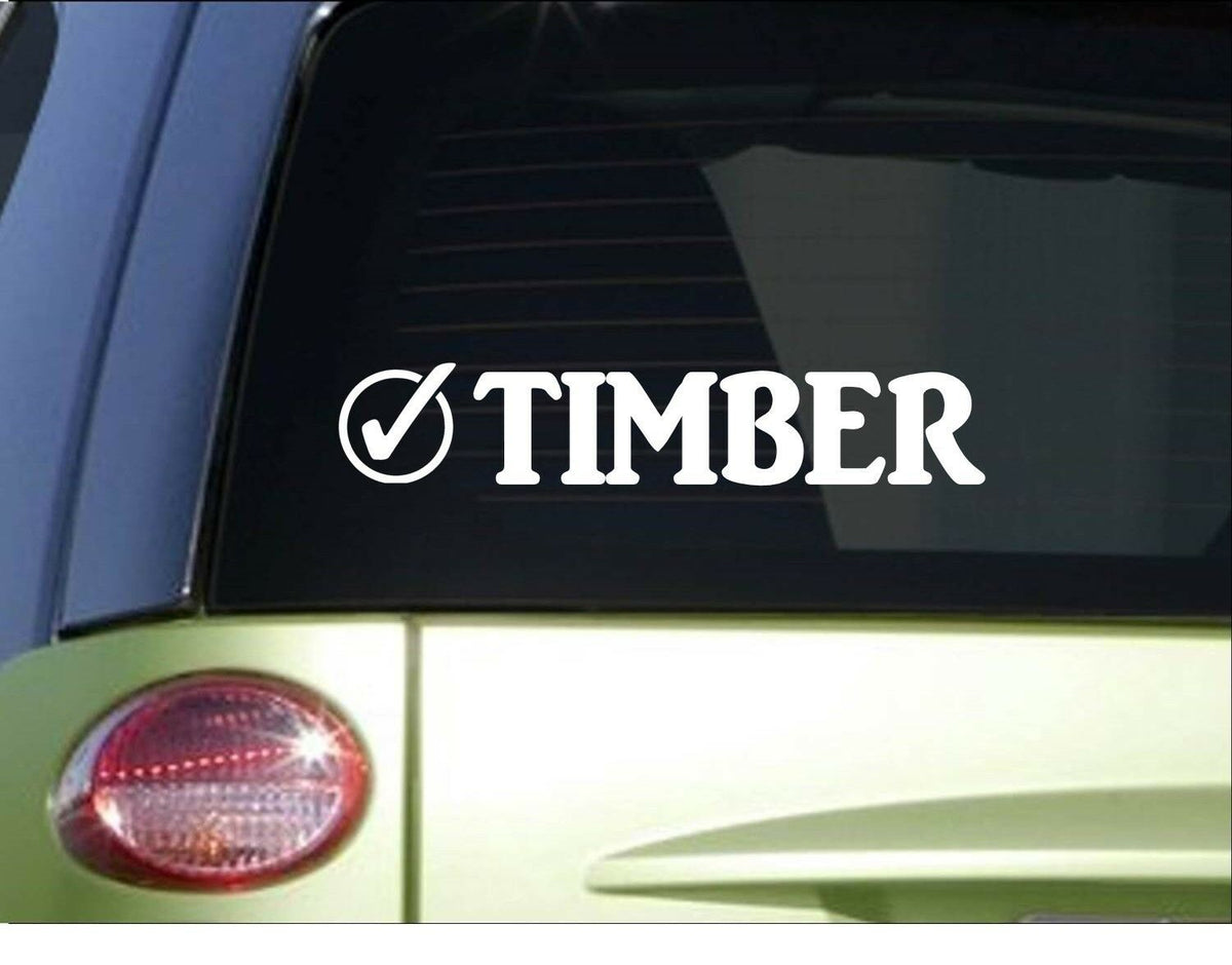 Timber Check Vinyl Decal – 8 Inch