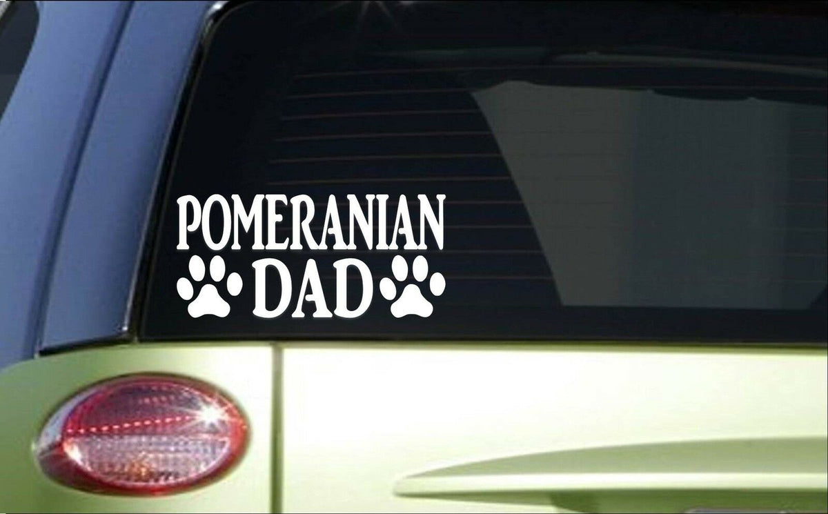 Pomeranian Dad Vinyl Decal – 8 Inch