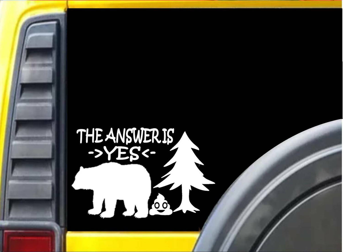 The Answer Is Yes Vinyl Decal – 6 Inch
