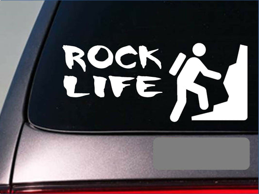 Rock Life Rock Climbing Vinyl Decal