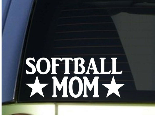 Softball Mom Vinyl Decal – 8.5 Inch