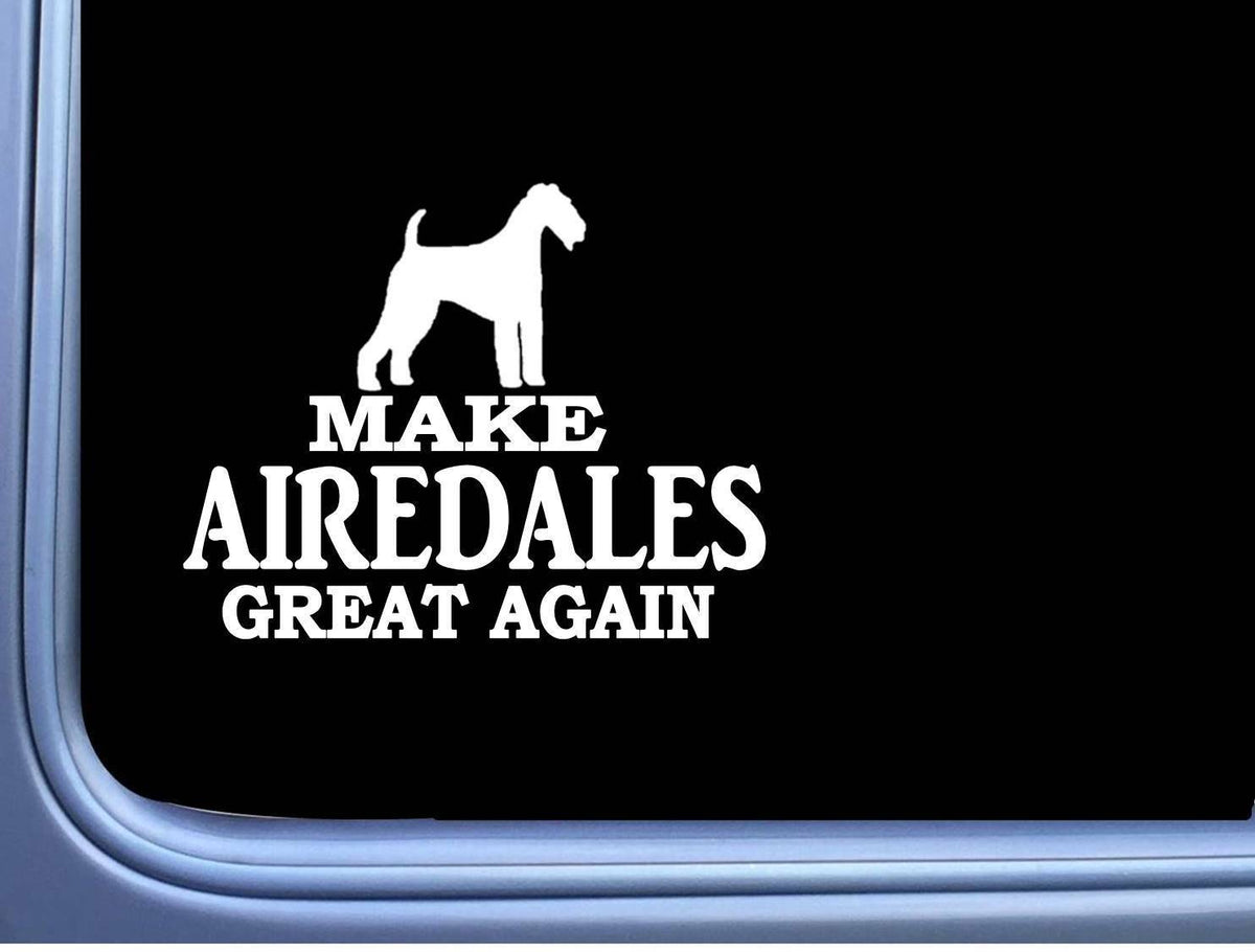 Airedale Maga Dog Vinyl Decal – 7 Inch