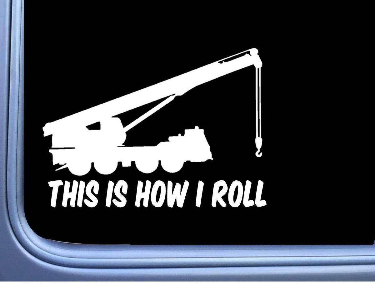 Crane How I Roll Vinyl Decal – 8 Inch