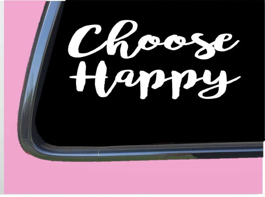 Choose Happy Vinyl Decal – 8 Inch