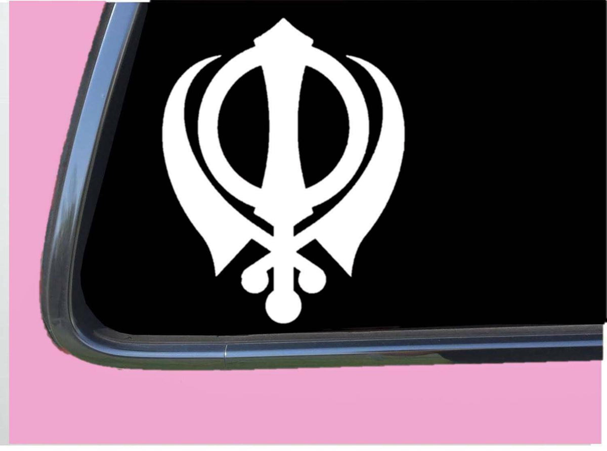 Sikh Khanda Symbol Vinyl Decal – 6 Inch