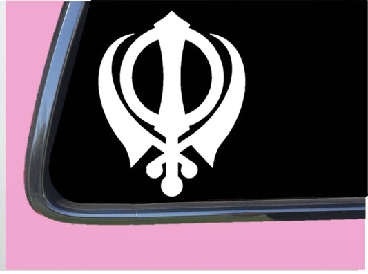 Sikh Khanda Symbol Vinyl Decal – 6 Inch