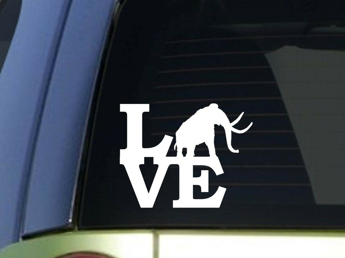 Wooly Mammoth Love Vinyl Decal – 6 Inch