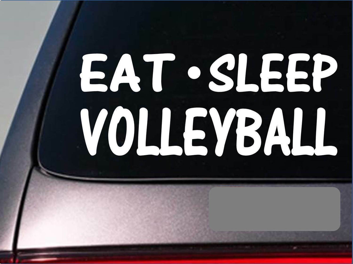 Eat Sleep Volleyball Vinyl Decal – 8 Inch