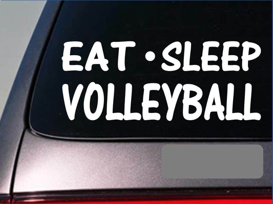 Eat Sleep Volleyball Vinyl Decal – 8 Inch