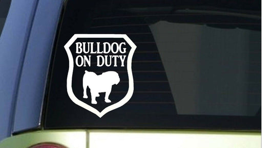 Bulldog on Duty 6X Vinyl Decal – 6 Inch