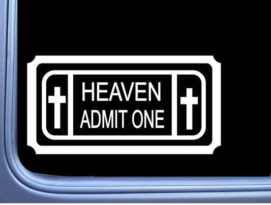 Ticket to Heaven Vinyl Decal – 8 Inch