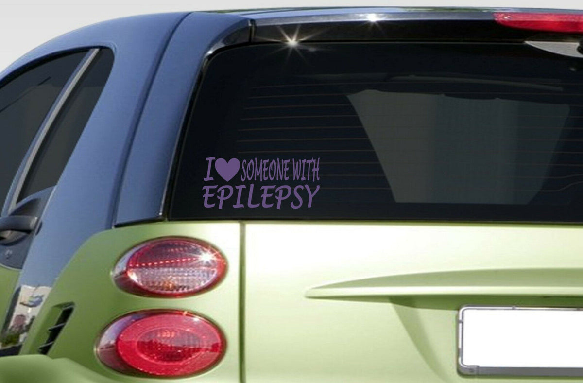 I Love Someone with Epilepsy Purple Vinyl Decal – 8 Inch