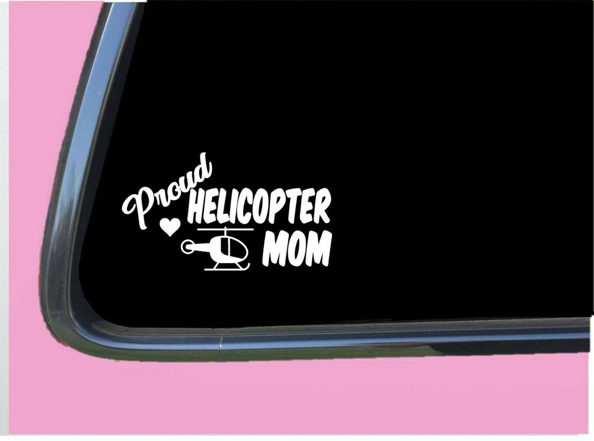 Proud Helicopter Mom Vinyl Decal – 8 Inch
