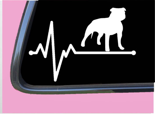 Pitbull Uncropped Lifeline Vinyl Decal – 8 Inch
