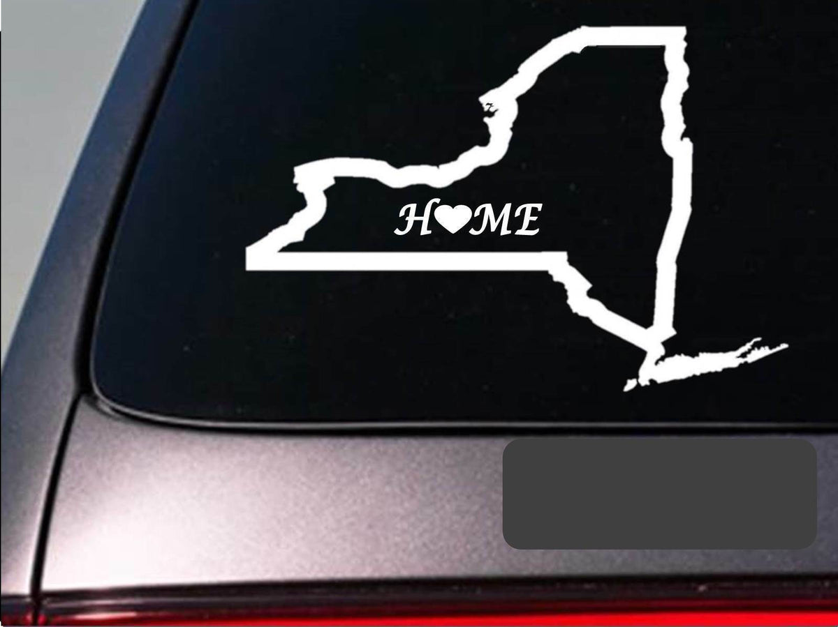 New York Home Vinyl Decal – 6 Inch
