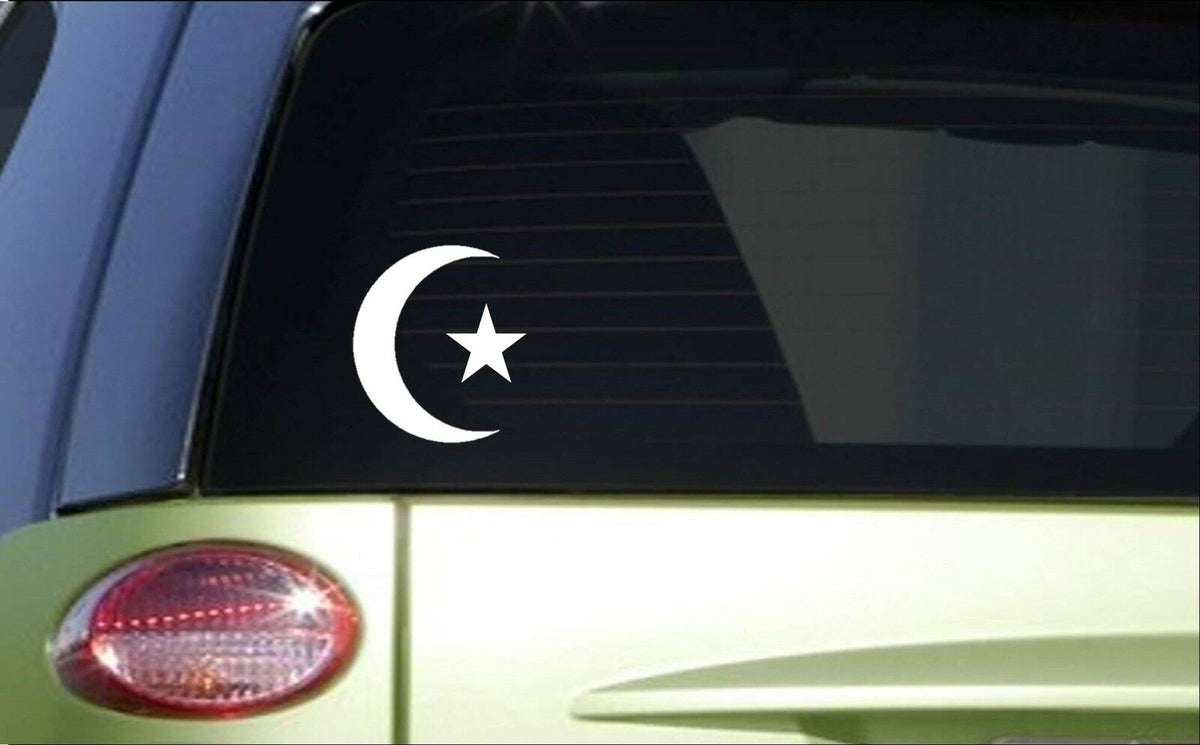 Star and Crescent Vinyl Decal – 6 Inch
