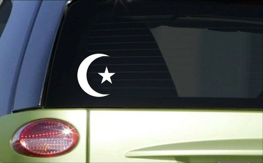 Star and Crescent Vinyl Decal – 6 Inch