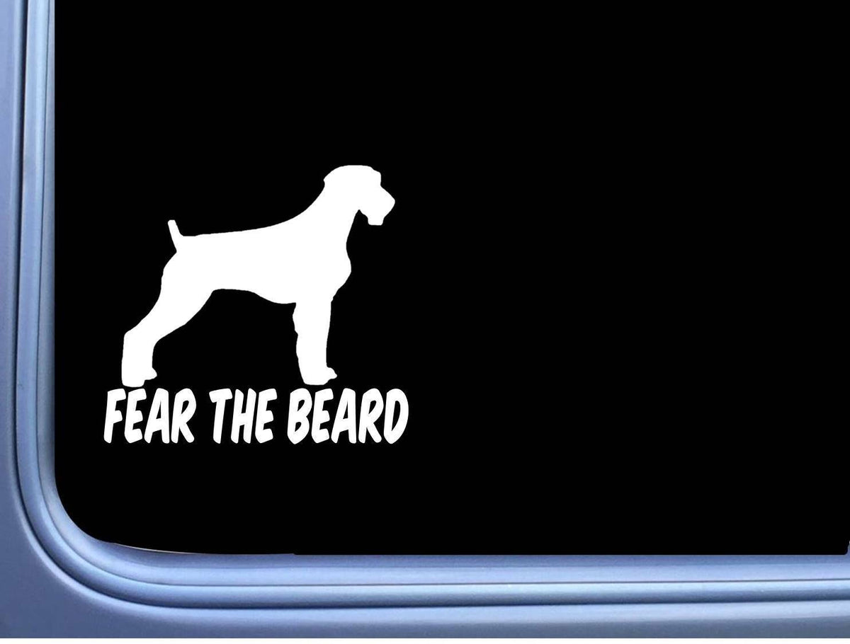 Fear the Beard German Wirehaired Pointer Vinyl Decal – 6 Inch